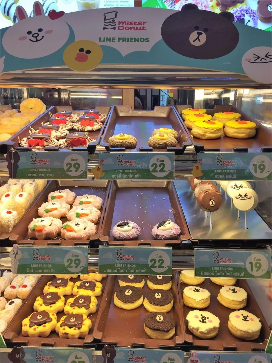 可愛造型的甜甜圈。