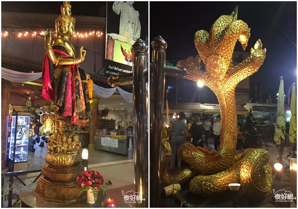 左為五面愛神； 右為毗濕努蛇神。