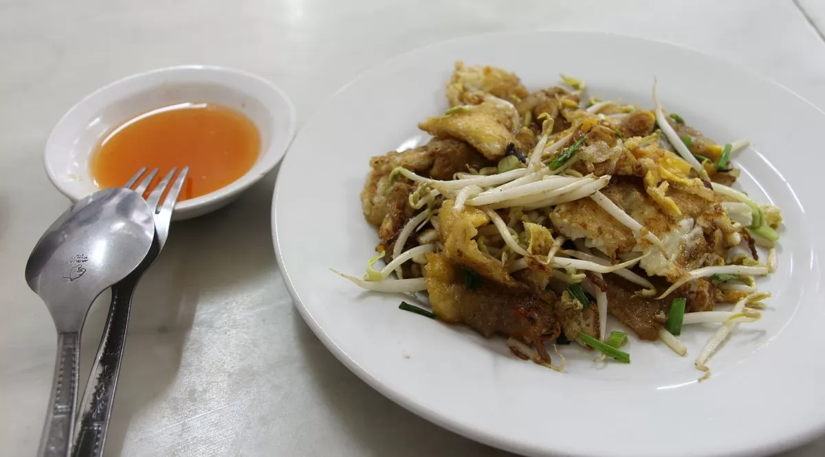 泰國蚵仔煎,口味跟台灣有些不一樣。