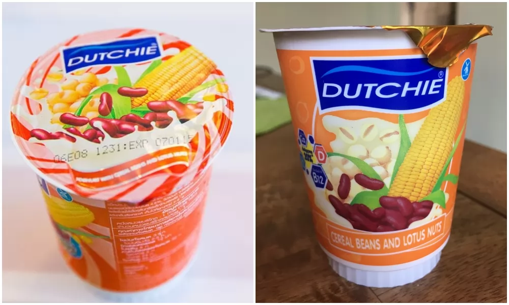 這是蔬菜類的玉米、紅豆等綜合的優格。