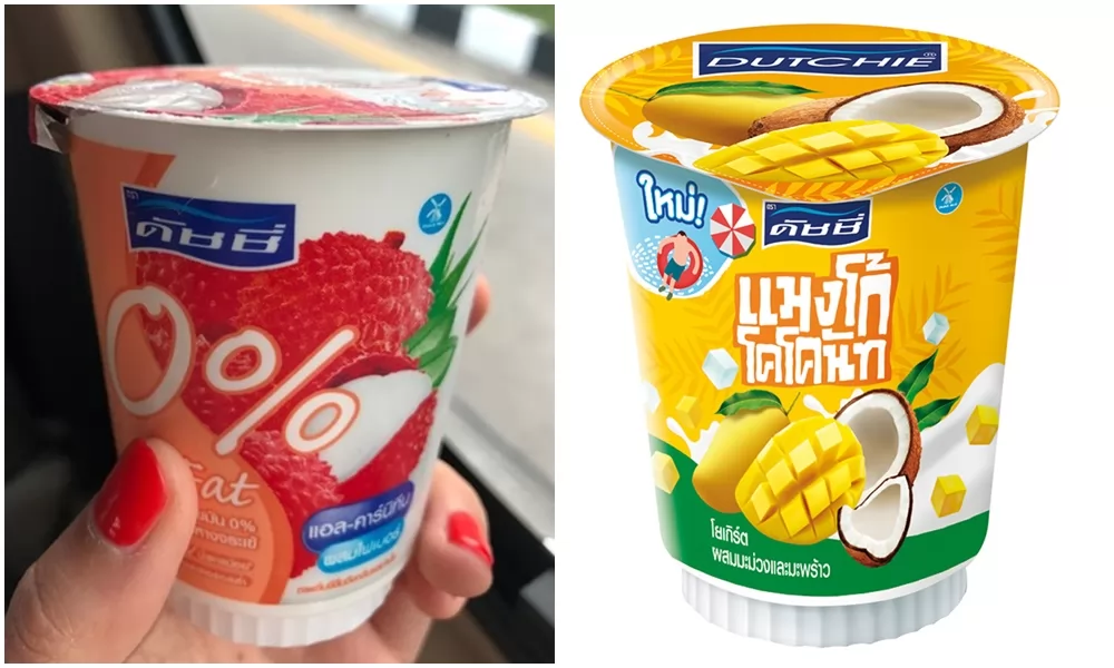 荔枝(左)和芒果椰子(右)