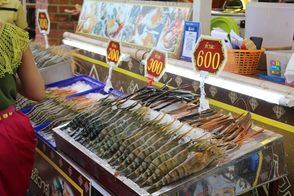 大城的烤蝦很有名!